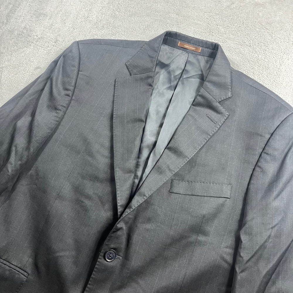 Peter Millar Mens 40S Blazer Charcoal Grey Pinstripe 100% Wool 2 Button Coat